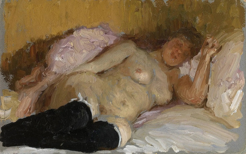 La mujer de la artista Natalia Nordman dormida - Ilya Repin