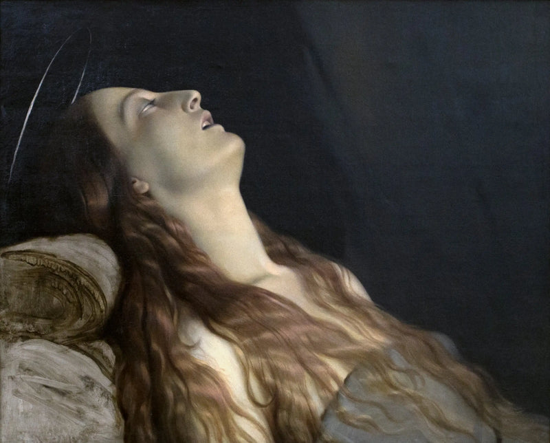 La mujer del artista, Louise Vernet, en su lecho de muerte - Paul Delaroche