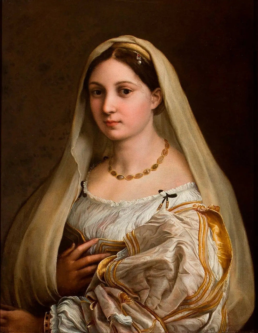 La femme velata - Raphaël Sanzio image 1 reproduction artisanale de tableau