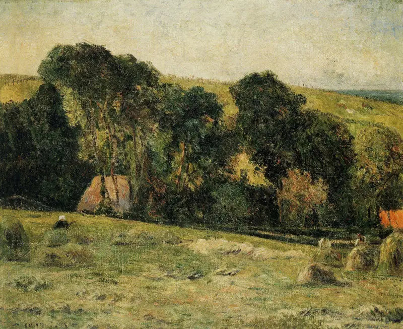 La Cosecha de Heno en los alrededores de Dieppe - Paul Gauguin