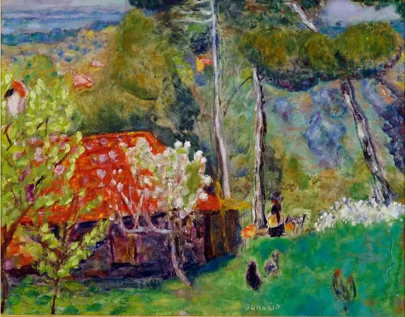 La granja con techo rojo - Pierre Bonnard