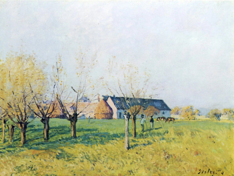 La Granja del Agujero del Infierno, mañana de otoño - Alfred Sisley