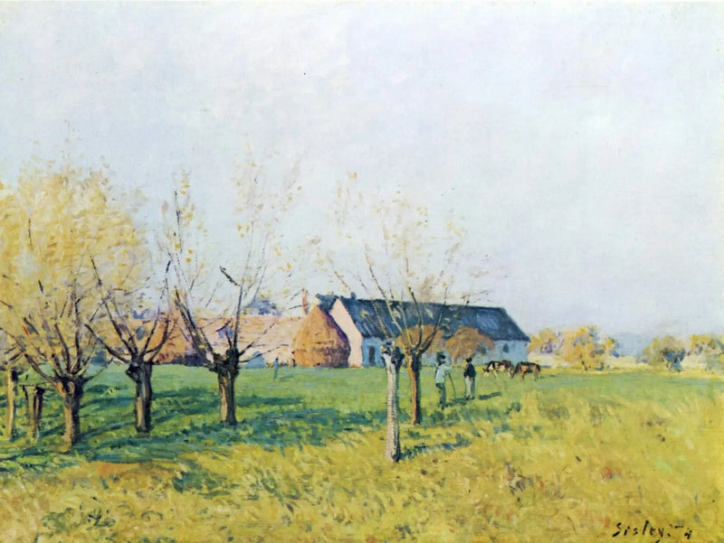 La Granja del Agujero del Infierno, mañana de otoño - Alfred Sisley
