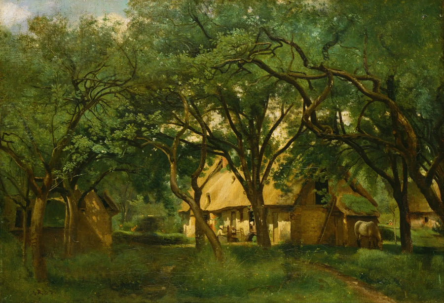 La Granja Toutain en Honfleur - Jean-Baptiste Camille Corot