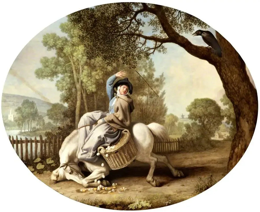 La granjera y el cuervo - George Stubbs