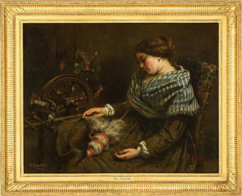 La hiladora dormida - Gustave Courbet