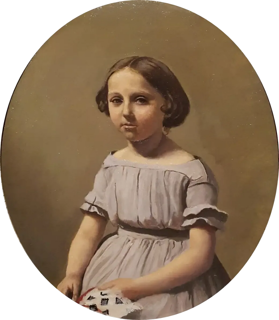 La hija mayor del Sr. Edouard Delalain - Jean-Baptiste Camille Corot