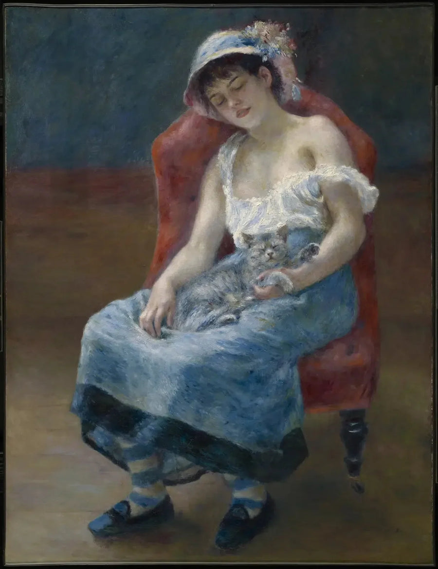 La niña con el gato - Pierre-Auguste Renoir