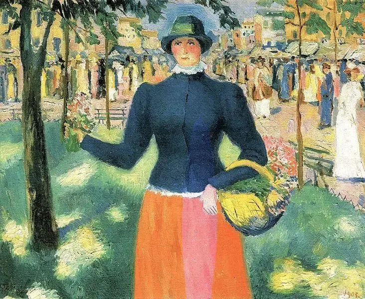 La Chica con Flores II - Kazimir Malevich