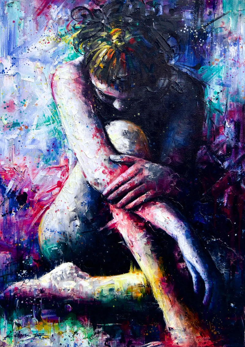 La chica morada | 50 x 70 centímetros