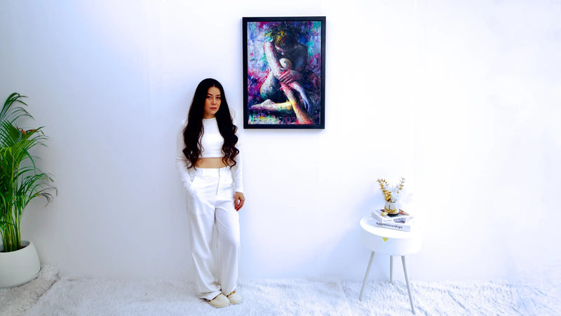 La chica morada | 50 x 70 centímetros