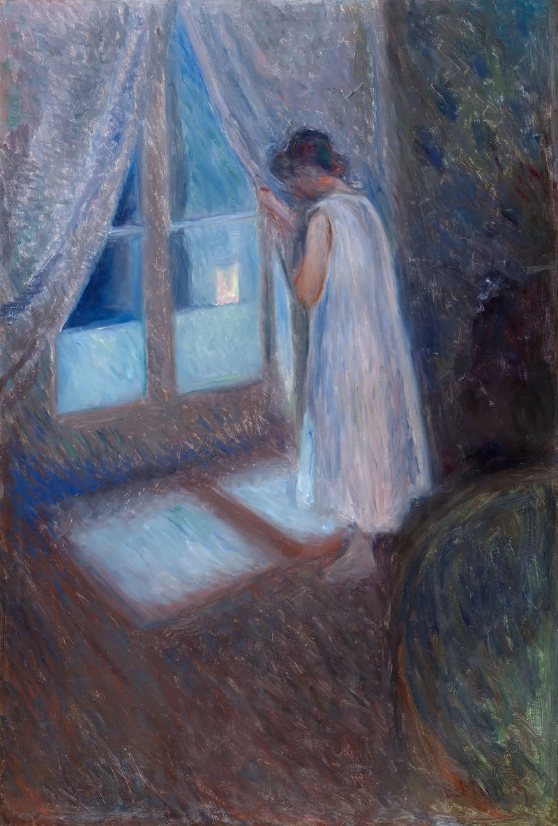 La niña cerca de la ventana - Edvard Munch