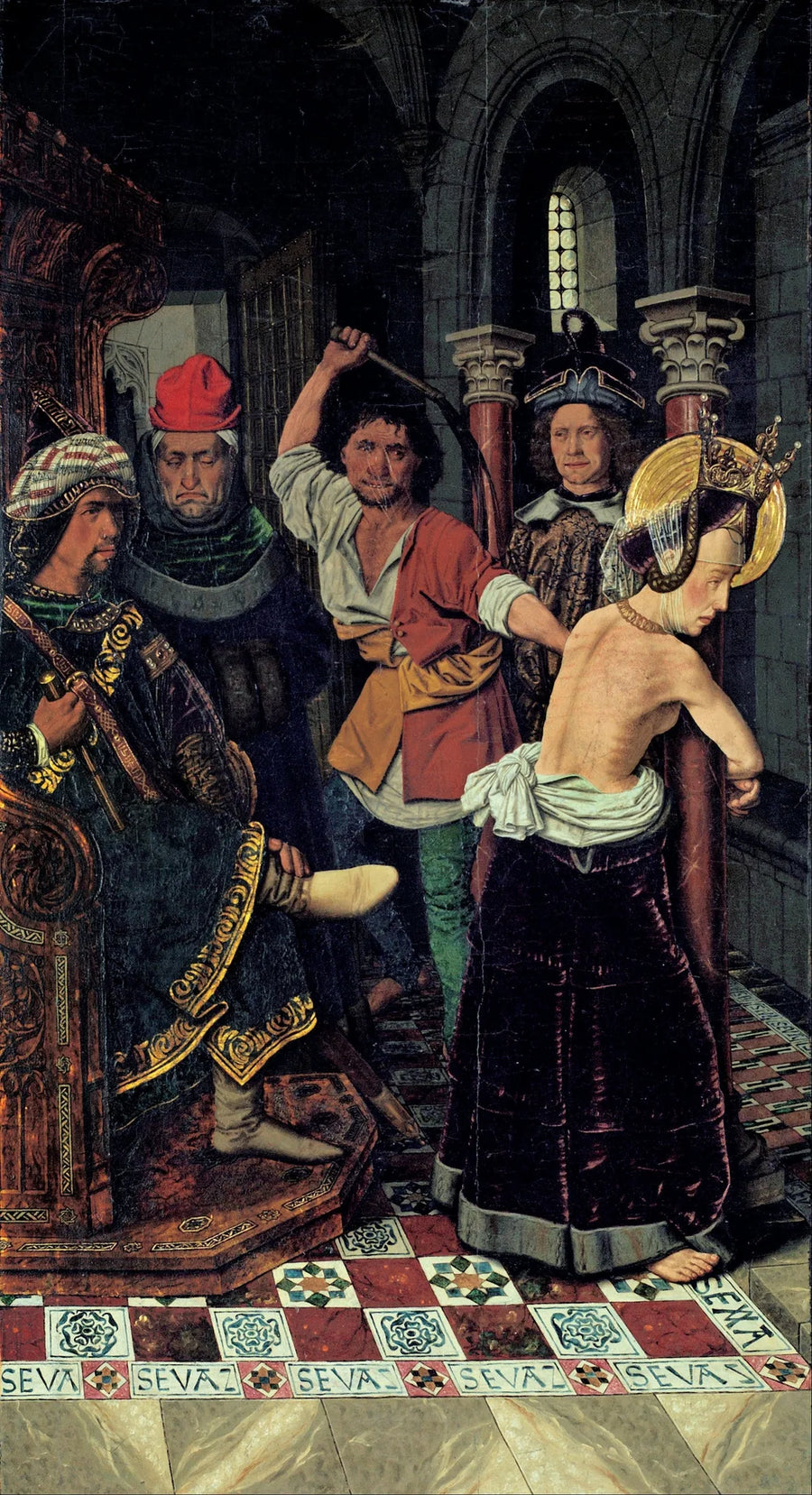 La flagelación de Santa Engracia - Bartolomé Bermejo