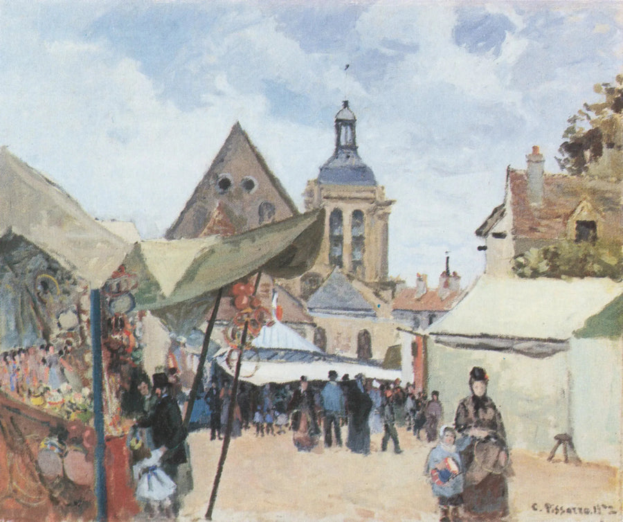 La Feria de Septiembre, Pontoise - Camille Pissarro
