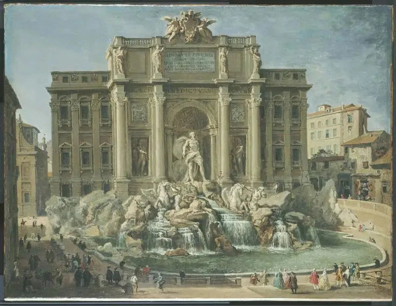 La Fuente de Trevi, en Roma - Giovanni Paolo Panini