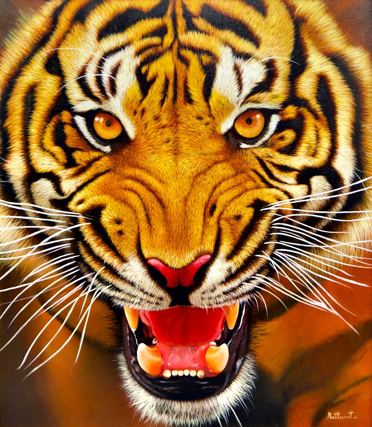 The Strength of the Tiger - Ketwalin | 95 x 105 cm Reproductions de tableaux à la peinture à l’huile