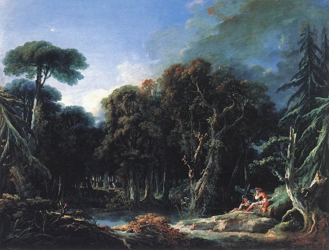 La forêt - François Boucher image 1 copie peinte à la main à l’huile
