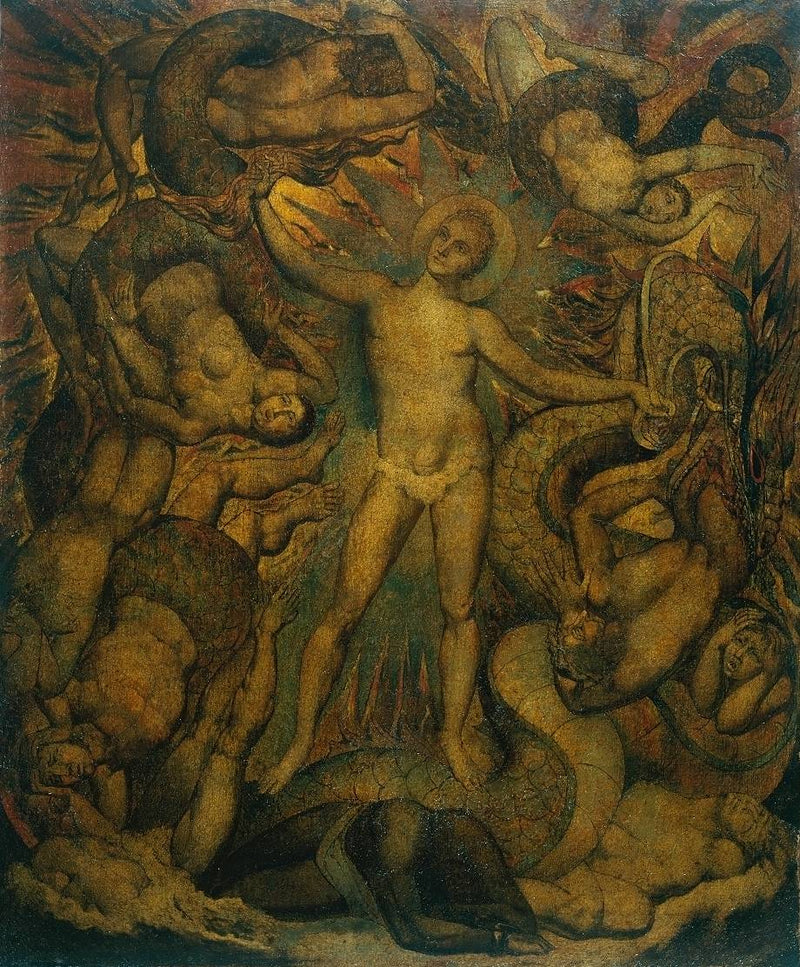 La forma espiritual de Nelson guiando a Leviatán - William Blake