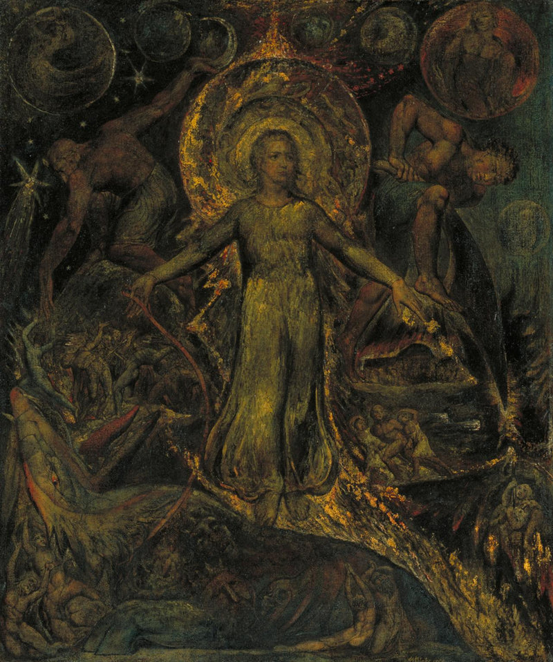 La forma espiritual de Pitt guiando a Béhémoth - William Blake