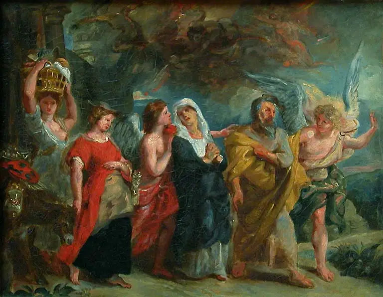 La Huida de Lot - Eugène Delacroix