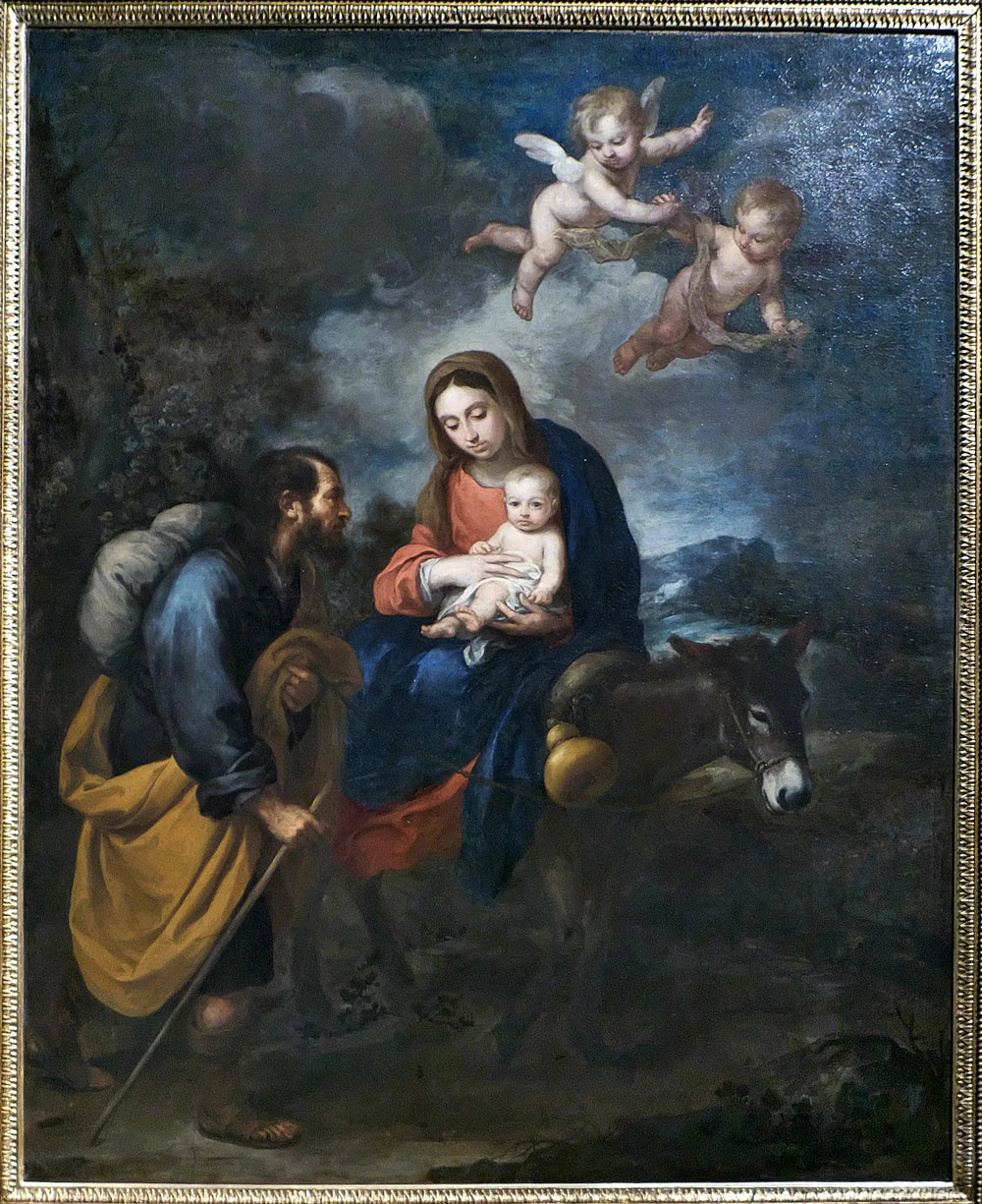 La fuite en Égypte - Bartolomé Esteban Murillo image 1 reproduction d’œuvre d’art à l’huile
