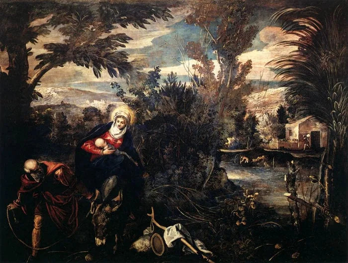 La huida a Egipto - Jacopo Tintoretto