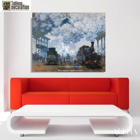 La Gare Saint-Lazare, arrivée d'un train - Claude Monet - Reproductions de tableaux et peintures haut de gamme