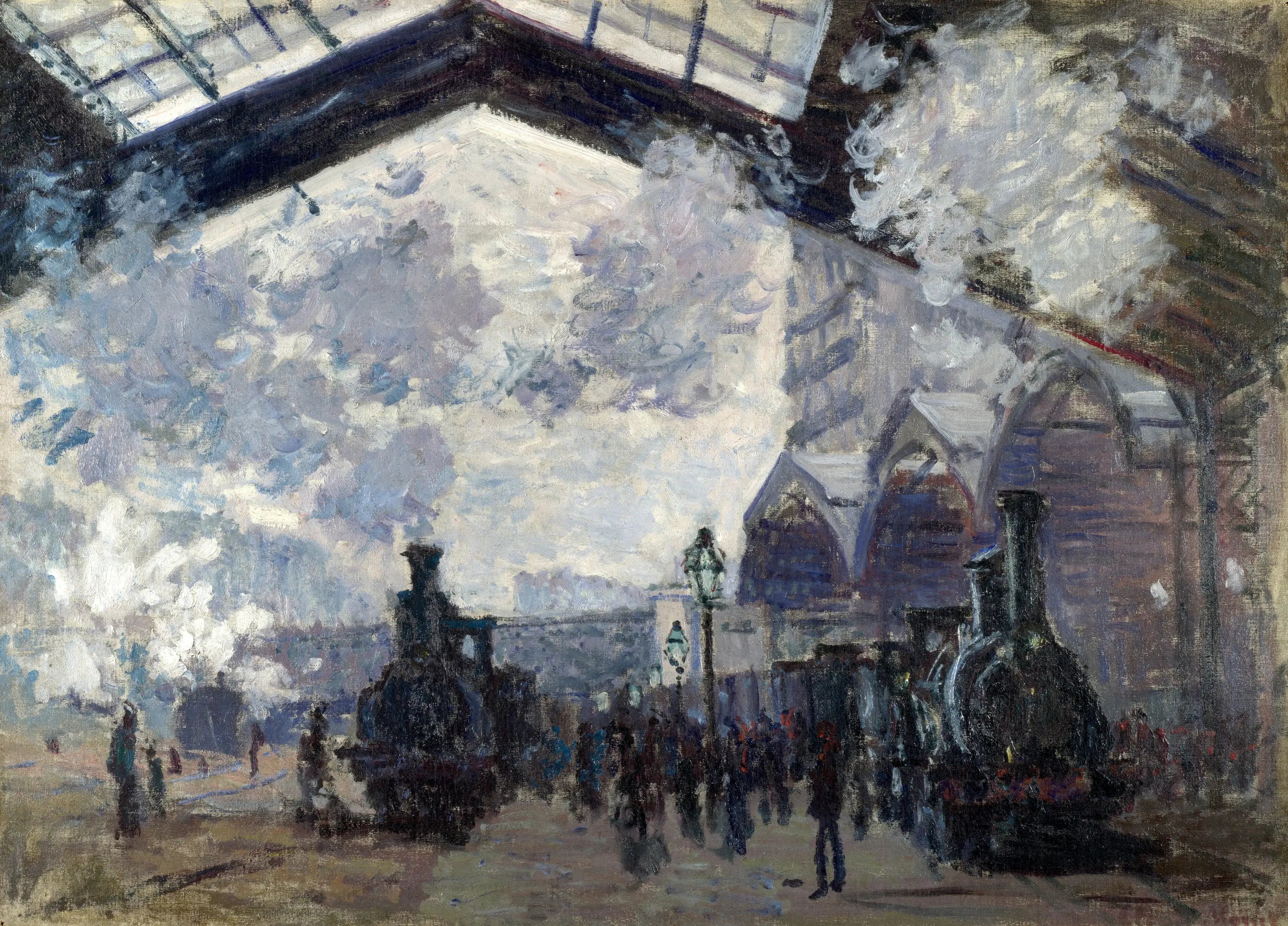 La Gare Saint-Lazare - Claude Monet image 1 copie de tableau peinte à la main