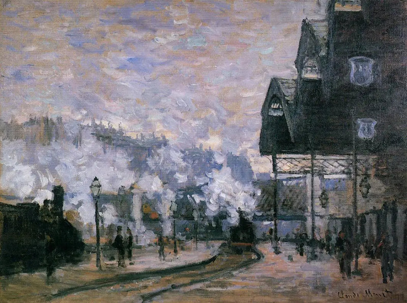 La estación Saint-Lazare, vista exterior - Claude Monet