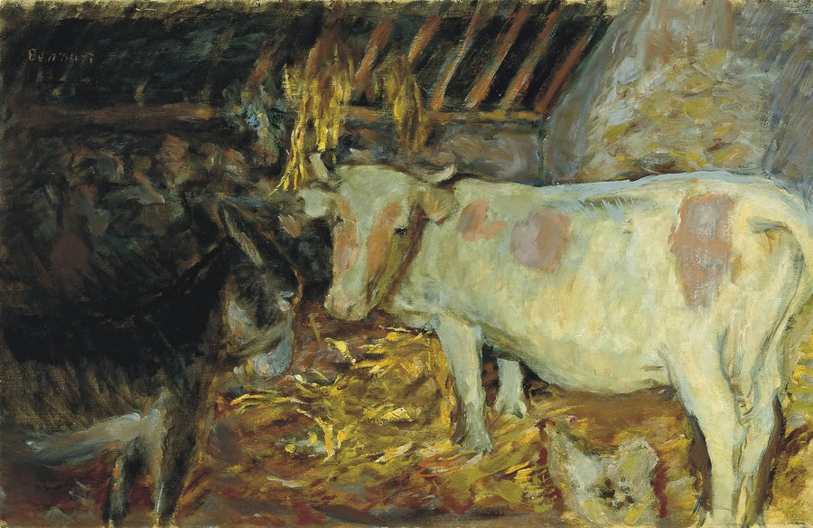El granero (vaca en el establo) - Pierre Bonnard