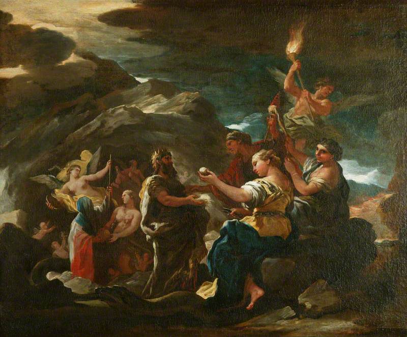 La cueva de la eternidad - Luca Giordano