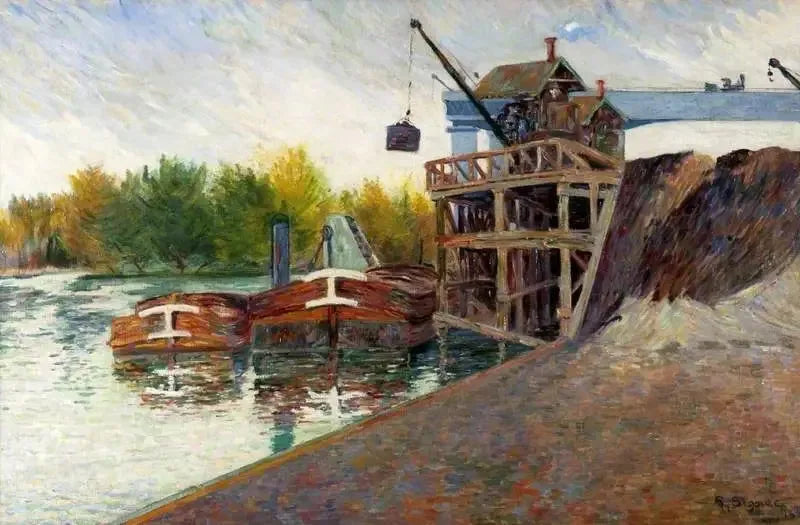 La Grúa de carbón, Clichy - Paul Signac