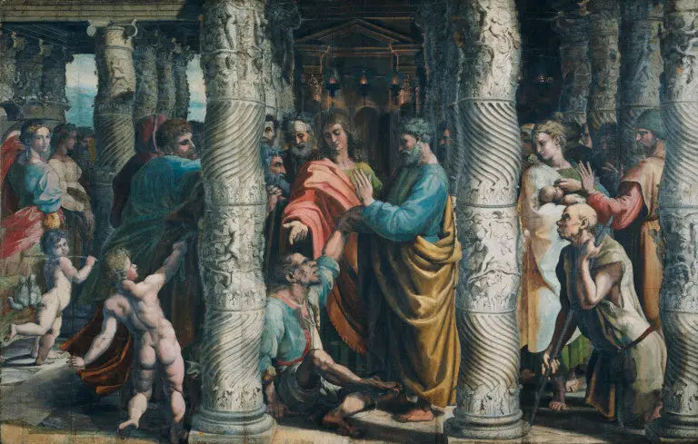 La curación del hombre cojo - Rafael Sanzio