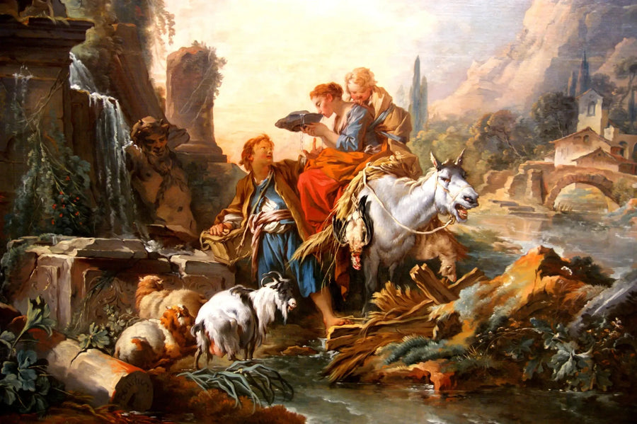 La parada en la fuente - François Boucher