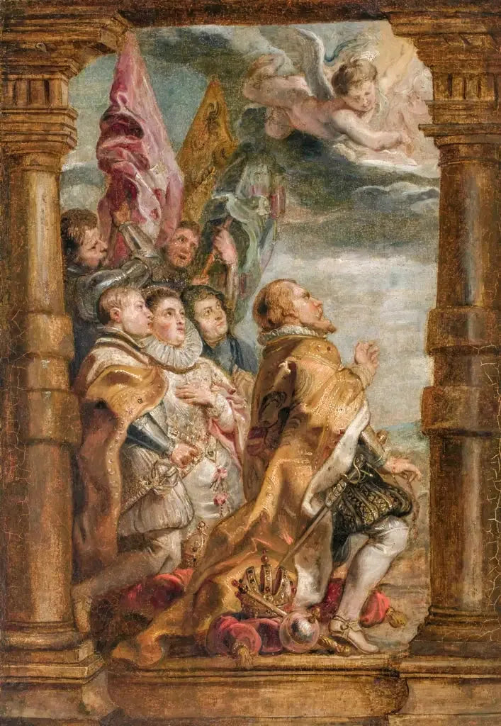 La jerarquía secular en la adoración - Peter Paul Rubens