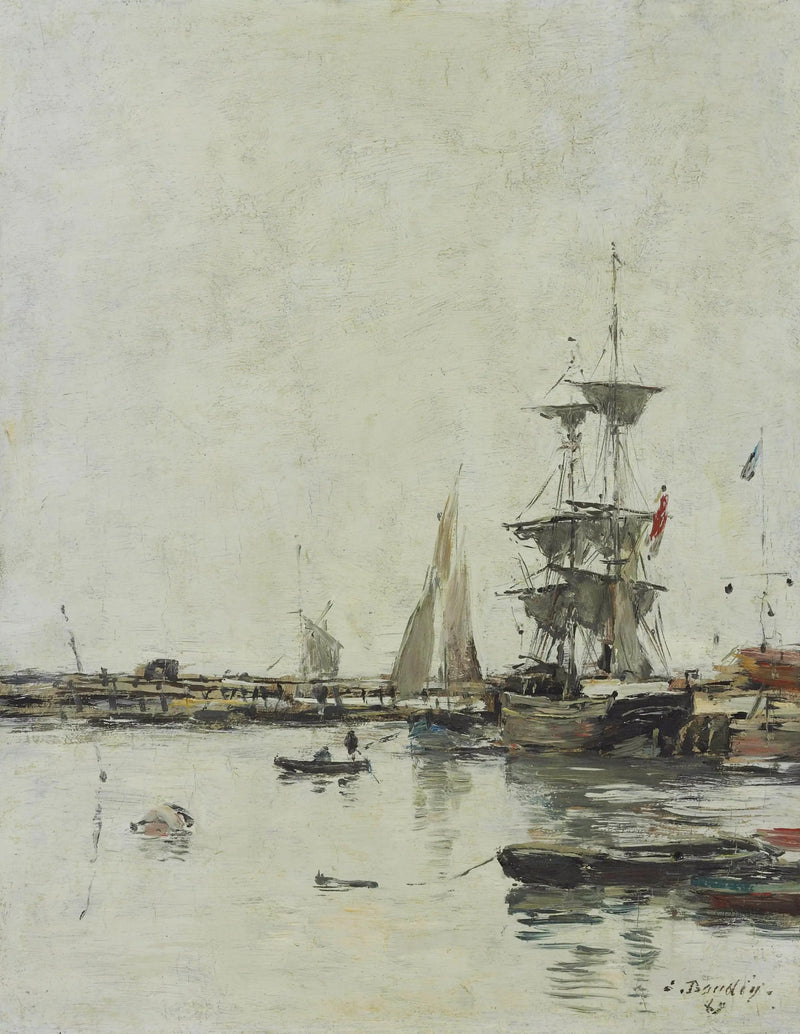 El muelle en Trouville - Eugène Boudin