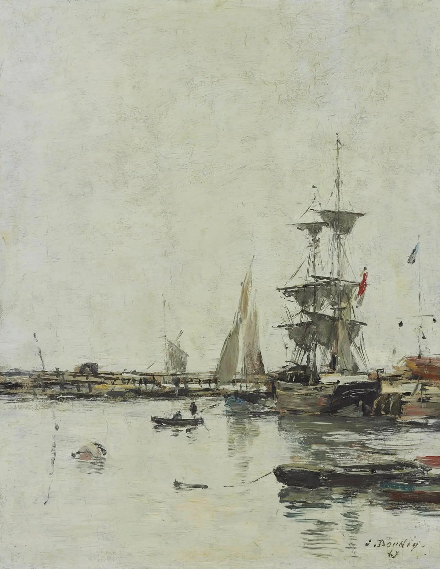 El muelle en Trouville - Eugène Boudin