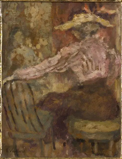 La joven mujer con blusa rosa - Édouard Vuillard
