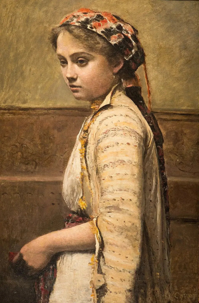 La joven griega - Jean-Baptiste Camille Corot