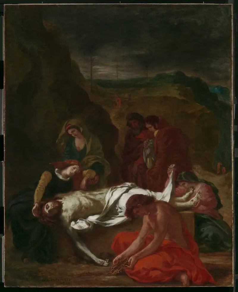 La Lamentación (Cristo en el sepulcro) - Eugène Delacroix