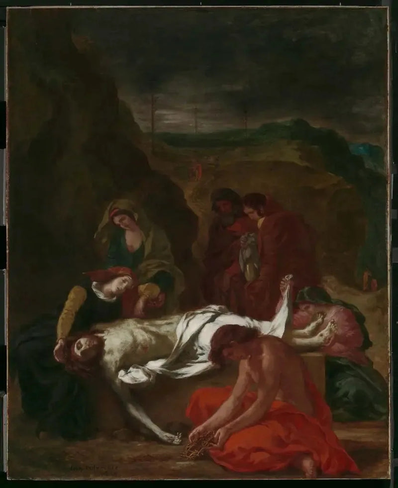 La Lamentación (Cristo en el sepulcro) - Eugène Delacroix