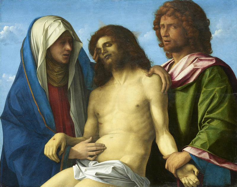 La Lamentación: El cuerpo de Cristo sostenido por María y san Juan / Piedad - Giovanni Bellini