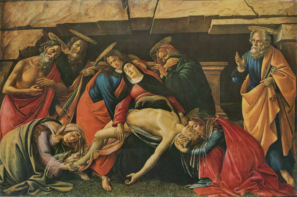 La Lamentation sur le Christ mort - Sandro Botticelli image 1 copie peinte à la main à l’huile