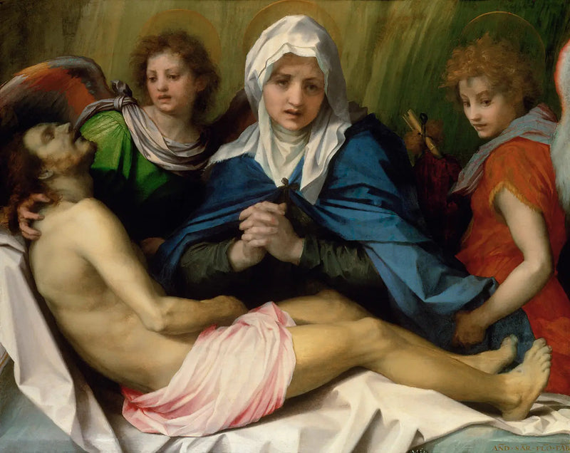 La lamentación sobre el cuerpo de Cristo muerto - Andrea del Sarto