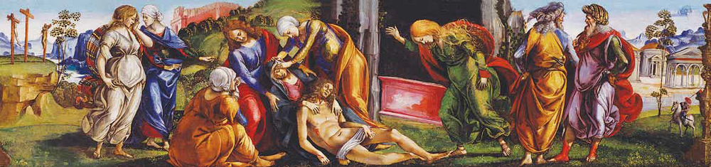 La lamentation sur le corps du Christ mort - Luca Signorelli image 1 reproduction artisanale de tableau
