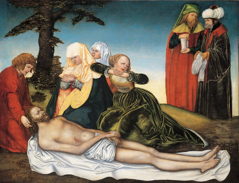 La lamentación sobre el cuerpo de Cristo muerto - Lucas Cranach el Viejo
