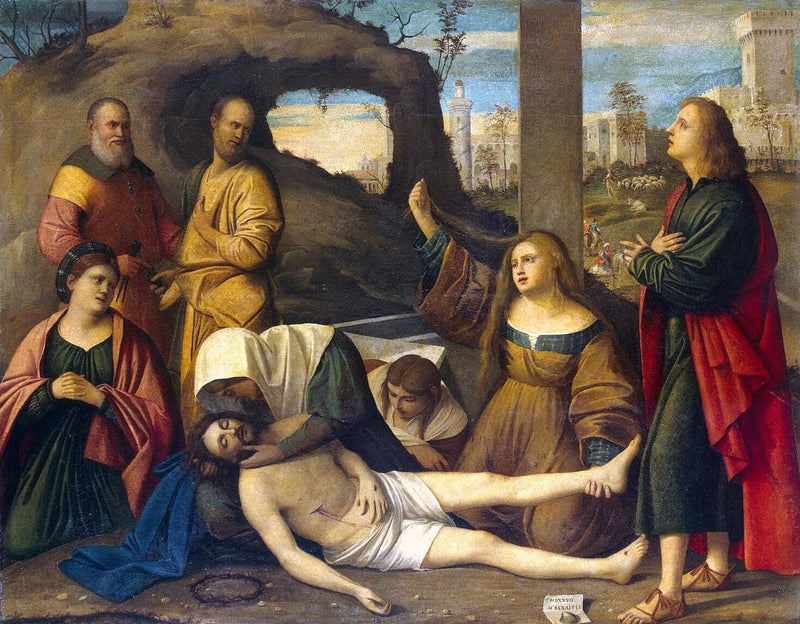 La lamentación sobre el cuerpo de Cristo muerto - Marco Basaiti