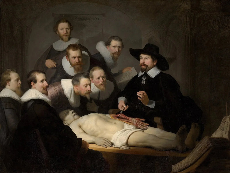 La Lección de anatomía del doctor Tulp - Rembrandt