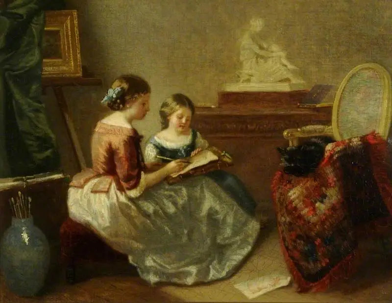 La lección de dibujo - Jean-Honoré Fragonard
