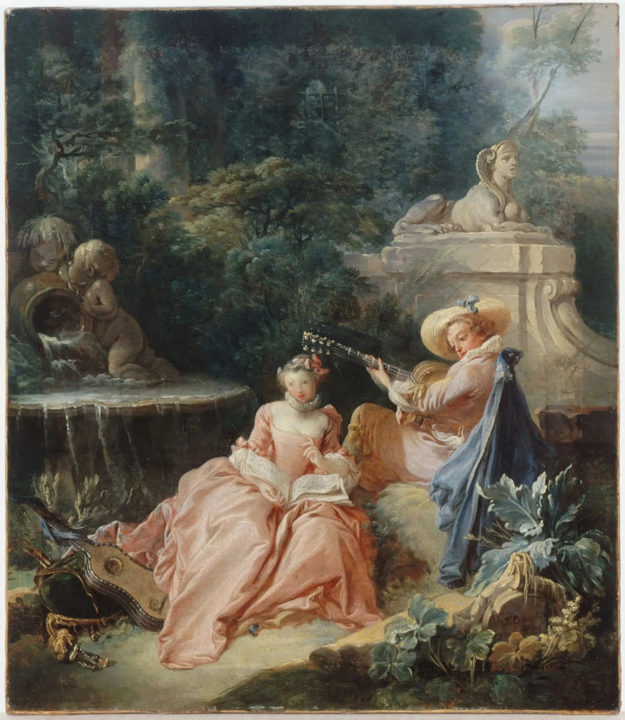 La Lección de música - François Boucher